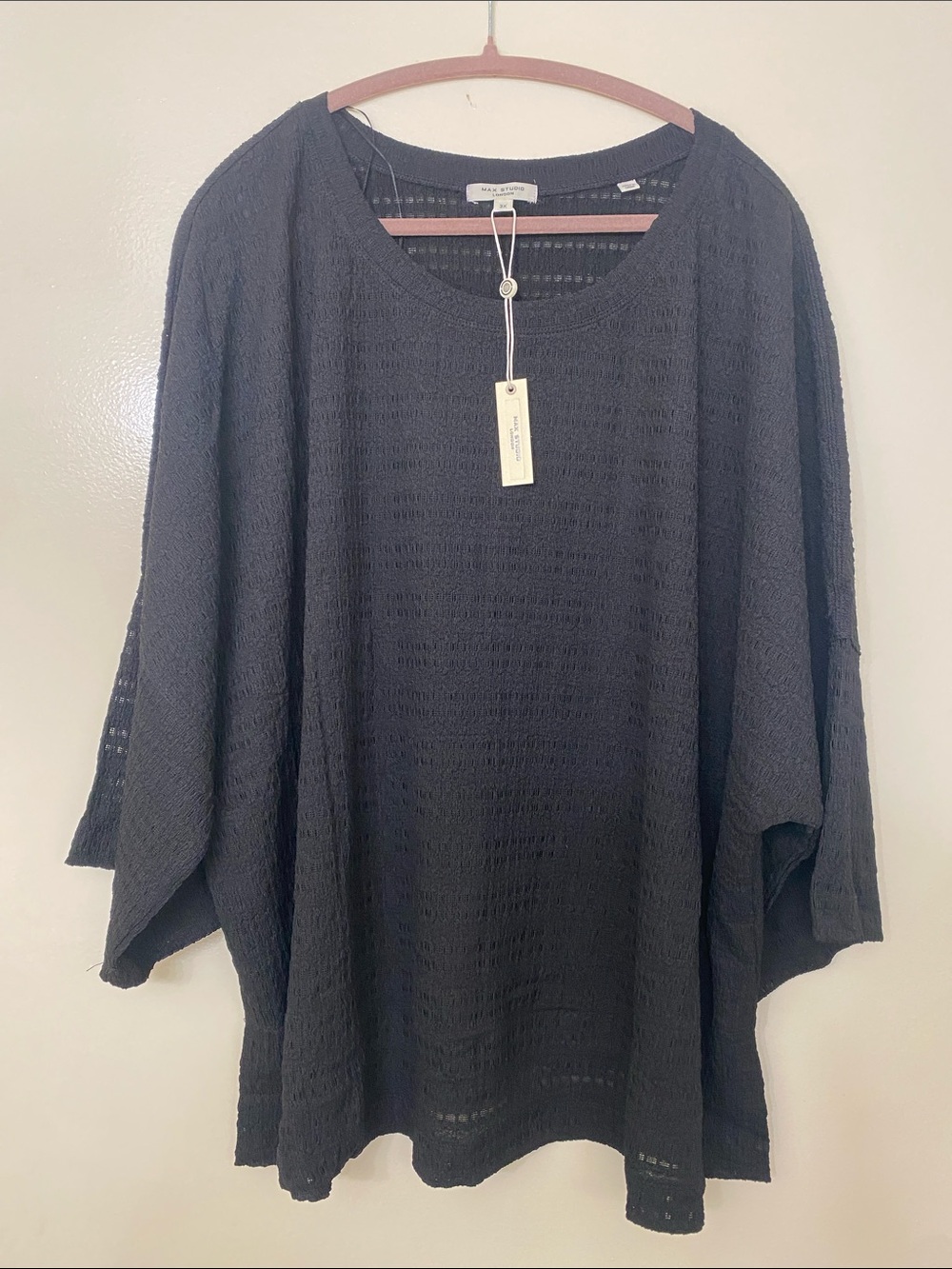 Black Women's Lightweight Textured Blouse